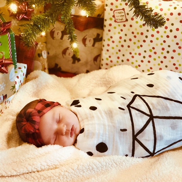 Buffalo Check Nylon Headband Set - 0-12M - Picture 4 of 5